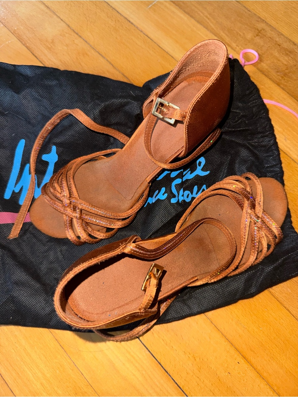 Women’s Bronze Strappy Ankle-Heel Sandals